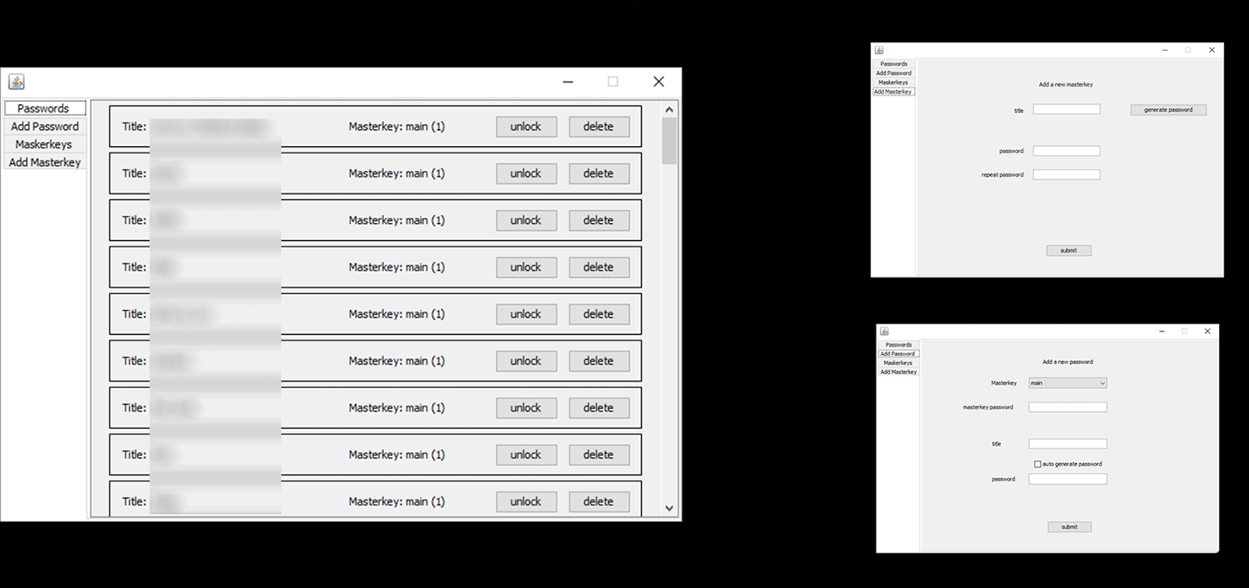 java project secure password manager
